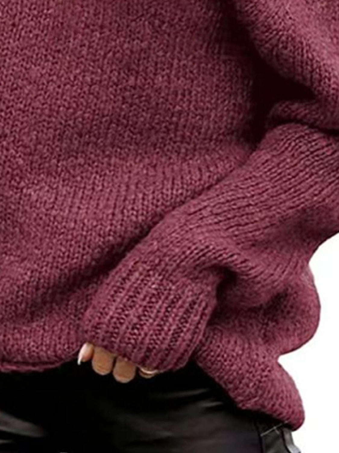 One Shoulder Long Sleeve Sweater